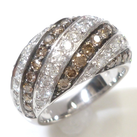 J◇K18【新品仕上済】ダイヤモンド2.0ct リング 指輪 12号 イエローゴールド 18金 750 ブラウンダイヤ ダイヤ Gold Diamond ring