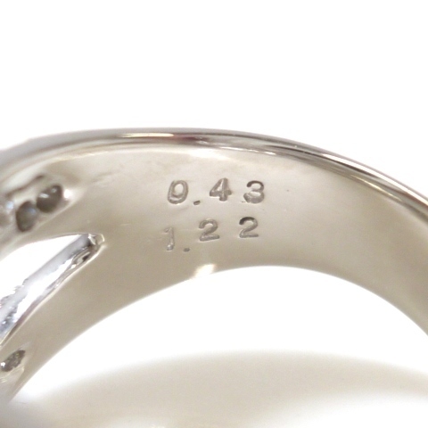 J◇Pt900【新品仕上済】虹色に輝く！美しい オパール 1.2ct & ダイヤ 0.4ct プラチナ リング 指輪 12号 platinum Opal Diamond ring_画像8