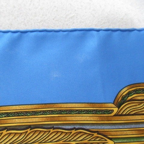 Y7◇【美品】エルメス シルクスカーフ カレ90 LES PARURES DU VENT 風