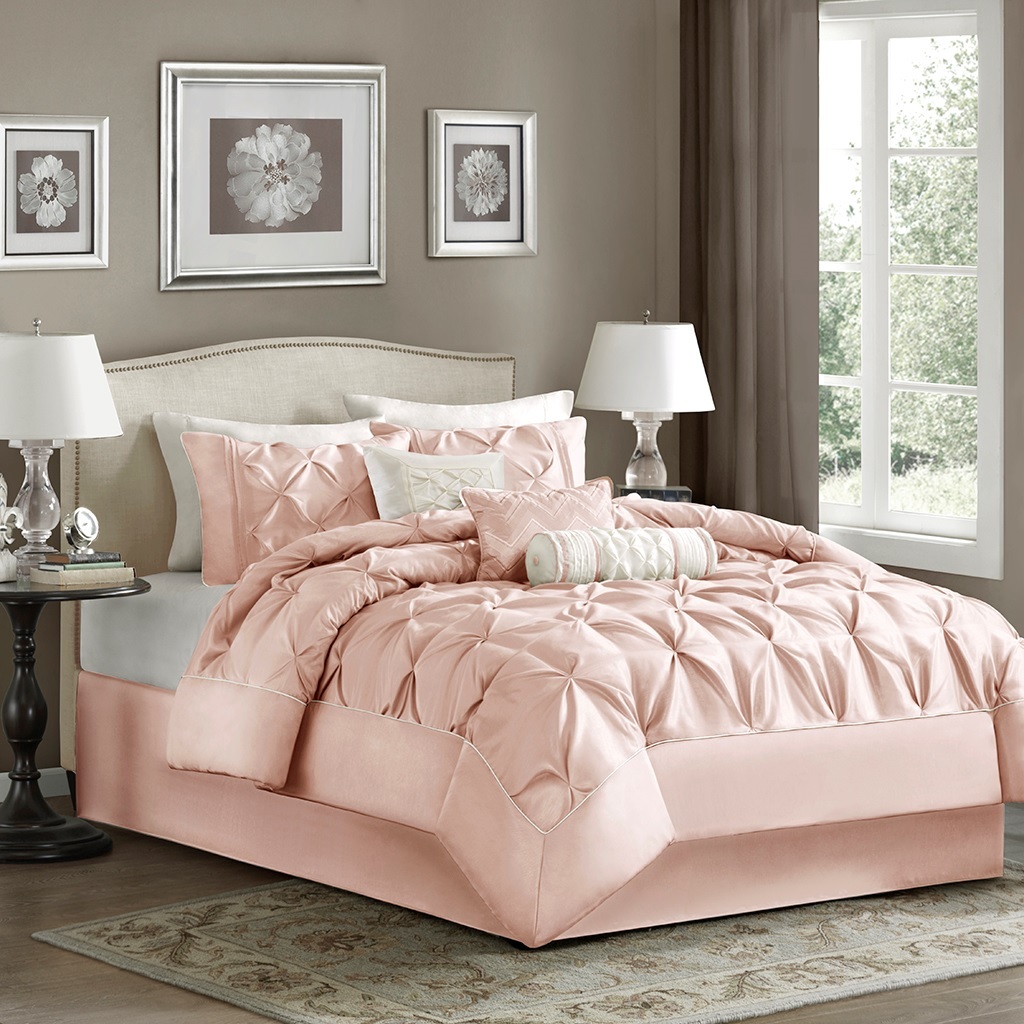 掛け布団 7点セット 無地 Pink ピンク フルサイズ Laurel 7 www