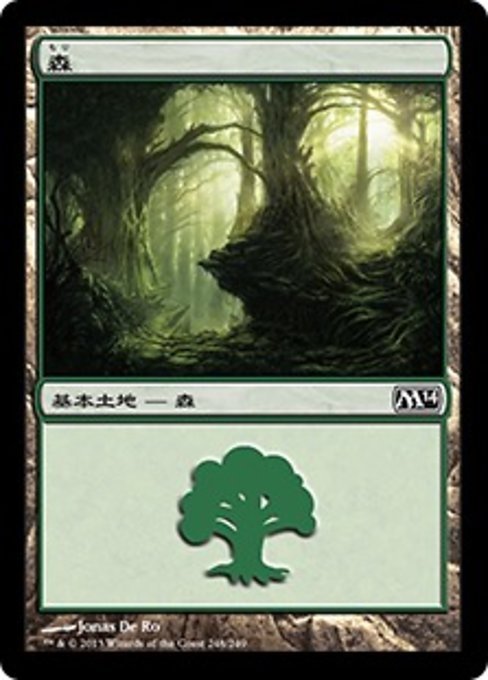 MTG ■土地/日本語版■《森/Forest》基本セット2014 M14_画像1