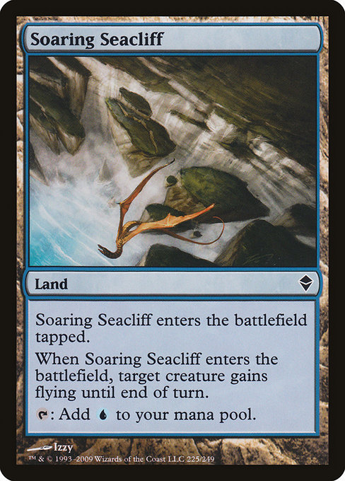 MTG ■土地/英語版■《飛翔する海崖/Soaring Seacliff》★FOIL★ ゼンディカー ZEN_画像1