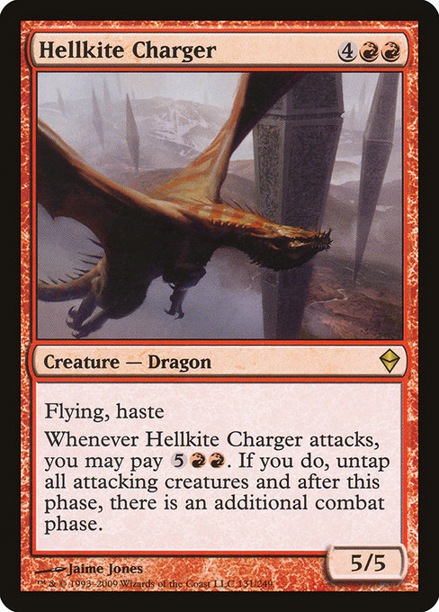 MTG ■赤/英語版■《ヘルカイトの突撃者/Hellkite Charger》ゼンディカー ZEN_画像1