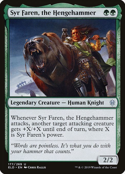 MTG ■緑/英語版■ 《ヘンジの槌、ファレン卿/Syr Faren, the Hengehammer》エルドレインの王権 ELD 　_画像1