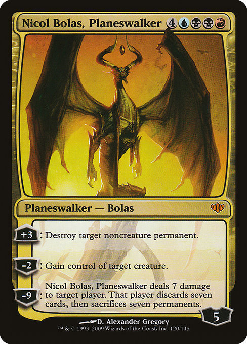 MTG ■金/英語版■ 《プレインズウォーカー、ニコル・ボーラス/Nicol Bolas, Planeswalker》★FOIL★ コンフラックス CON_画像1