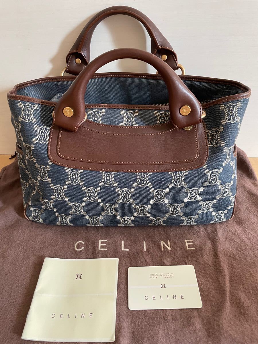 最終値下げ 今月末まで CELINE セリーヌ ハンドバッグ マカダム デニム