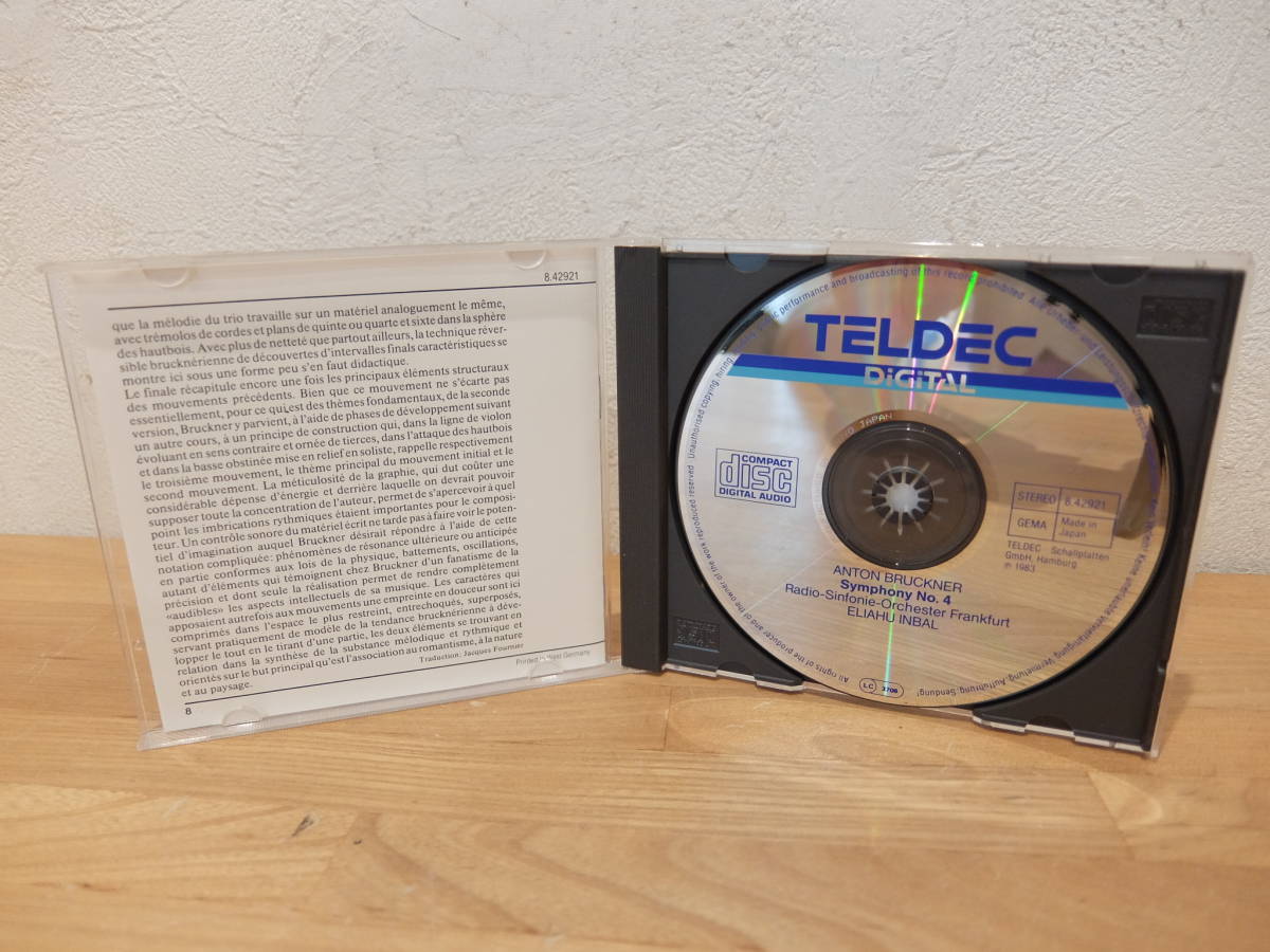 CD　 ブルックナー　交響曲　第4番『ロマンティック』TELDEC　西独盤　中古_画像3