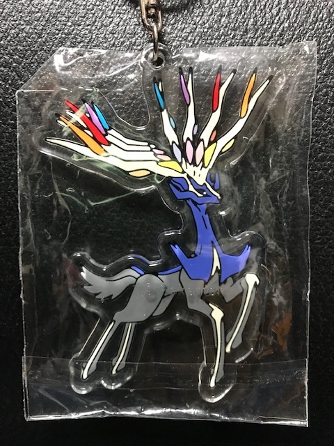 当時物 2013年 任天堂 ポケモンセンター限定 Xerneas ゼルネアス クリアキーホルダー ポケットモンスターX・Y レトロ 希少_画像1