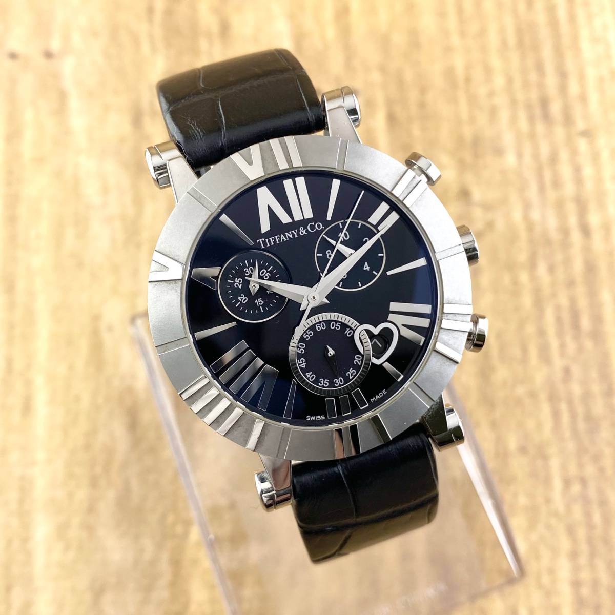 1円箱付】Tiffany & Co. ティファニー 腕時計 メンズ クロノグラフ
