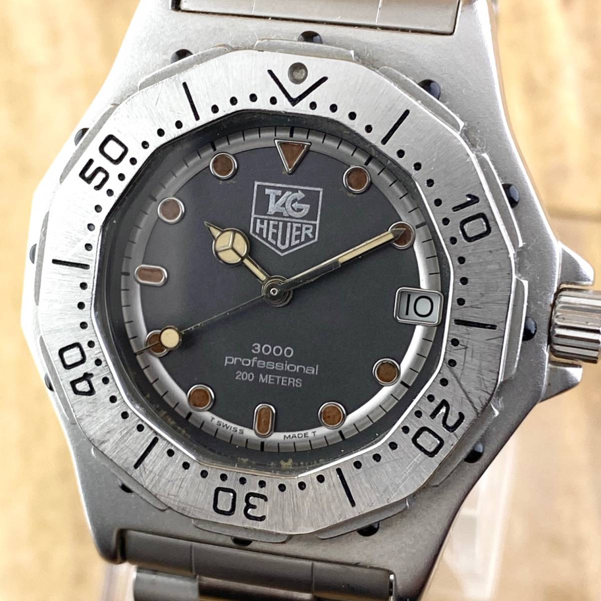 1円〜】TAG HEUER タグ ホイヤー 腕時計 メンズ 3000シリーズ グレー系