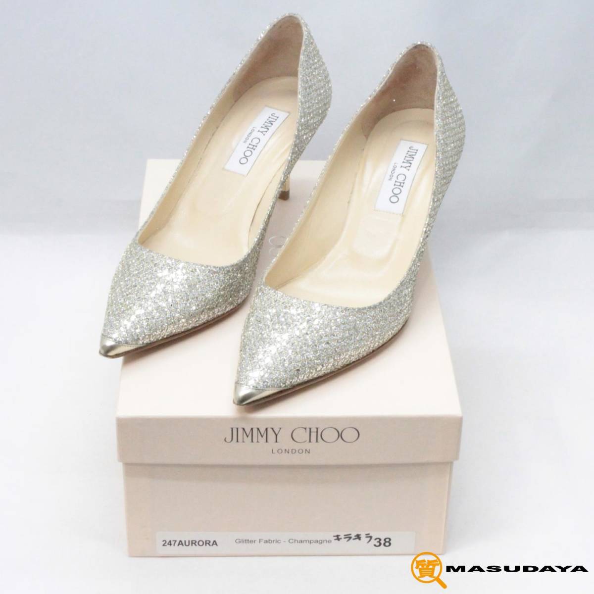 超熱 ◇◇【美品】JIMMY CHOO ジミーチュウ グリッターファブリック