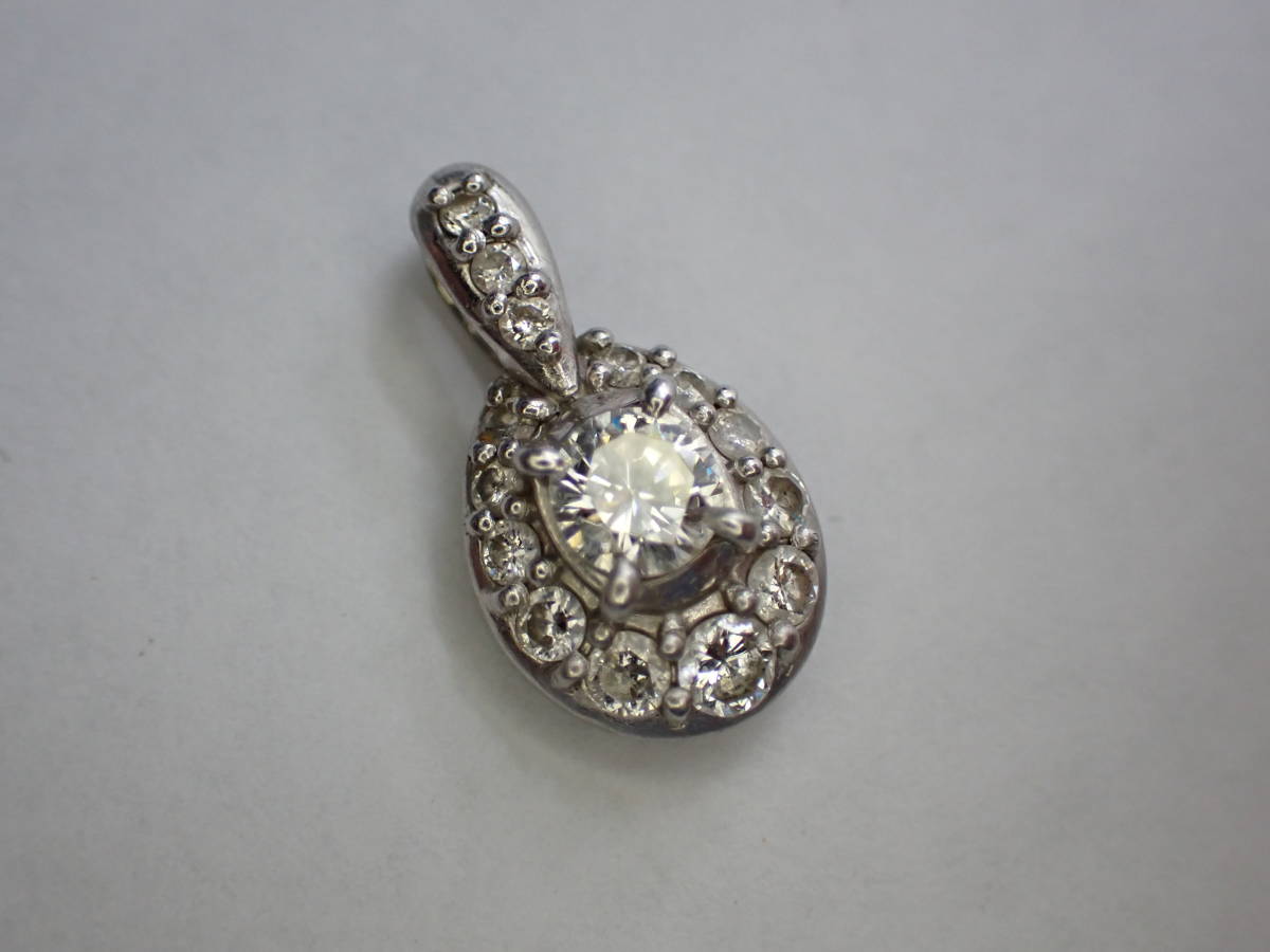 Pt900 プラチナ ダイヤ0.33ct デザイン ペンダントトップ トップのみ