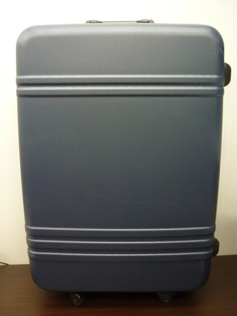 WINGS スーツケース 大型 キャリーケース 大容量 ネイビー 紺 鍵、ハンガー、ポーチ付き_画像1