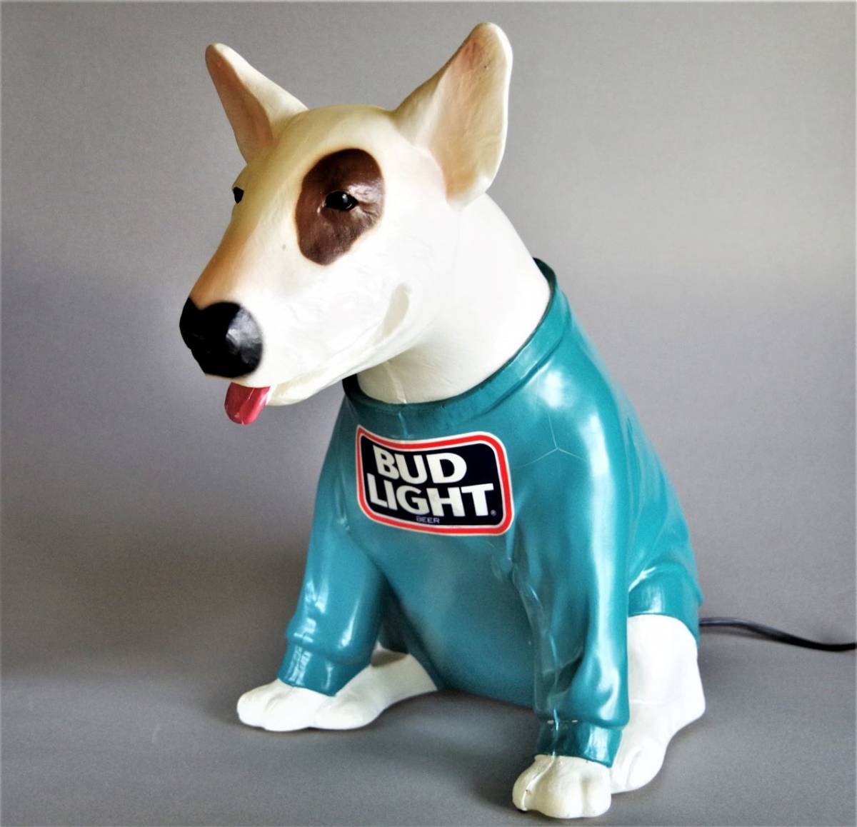 Budweiser バドワイザー バド犬ランプ ライト BUD LIGHT LAMP ヴィンテージ 販促 バーランプ ライトサイン ブルテリア