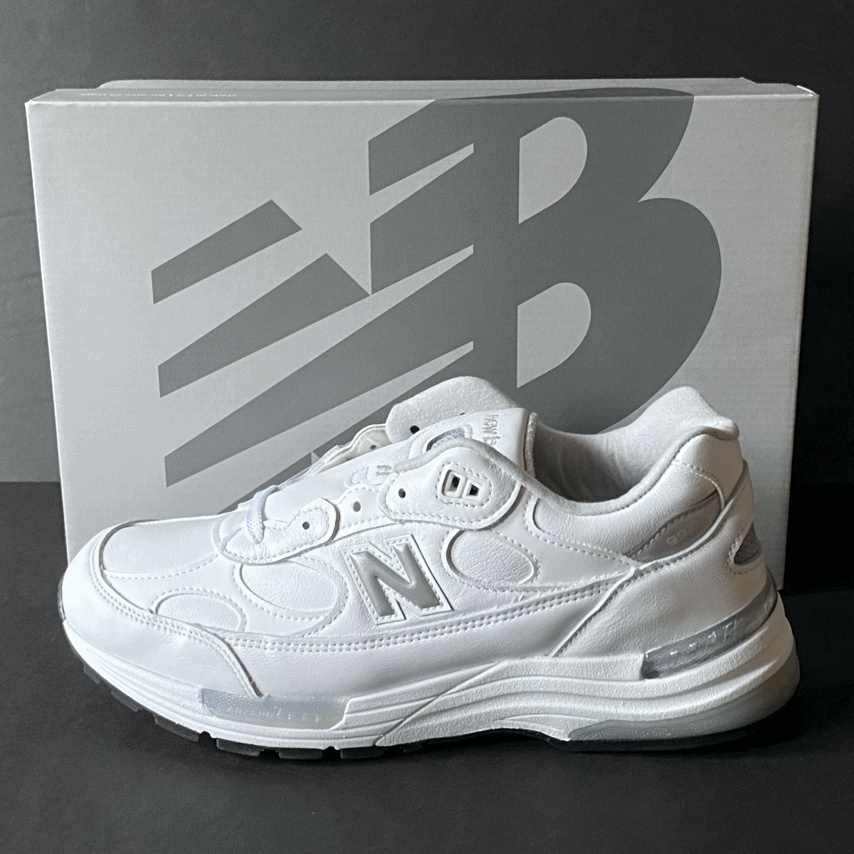 USA製 New Balance ニューバランス M992WL ホワイトレザー 26.5cm US8 ...