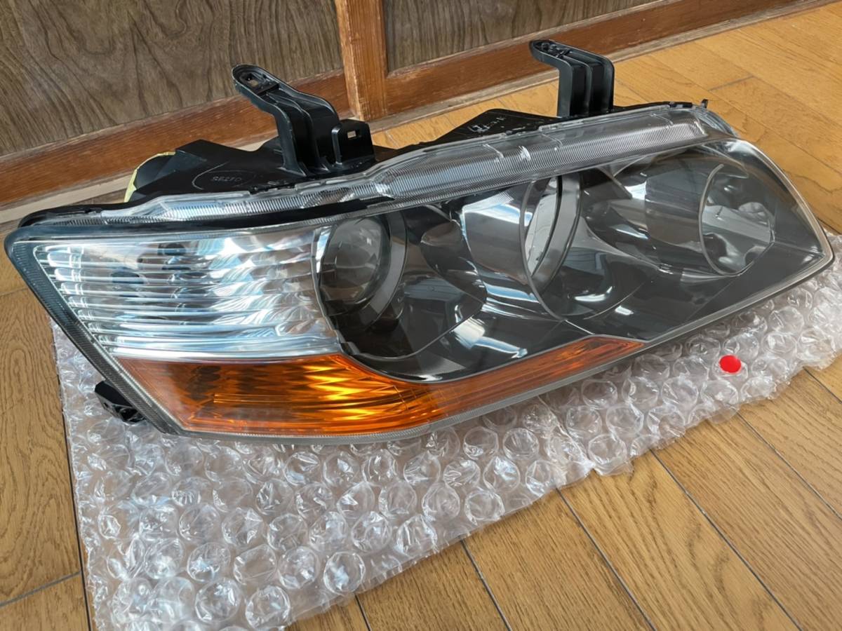 ランエボ 9 MR 純正 ヘッドライト ヘッドランプ ブラックメッキ HID