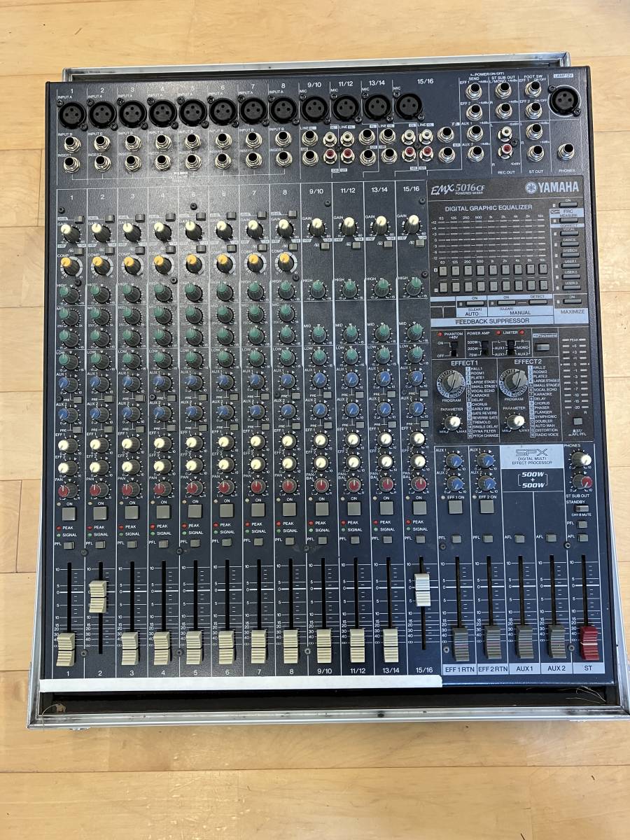 YAMAHA パワードミキサー EMX-5016CF ジャンク ケース付 楽器、器材 YAMAHA パワードミキサー EMX-5016CF ジャンク ケース付 楽器、器材