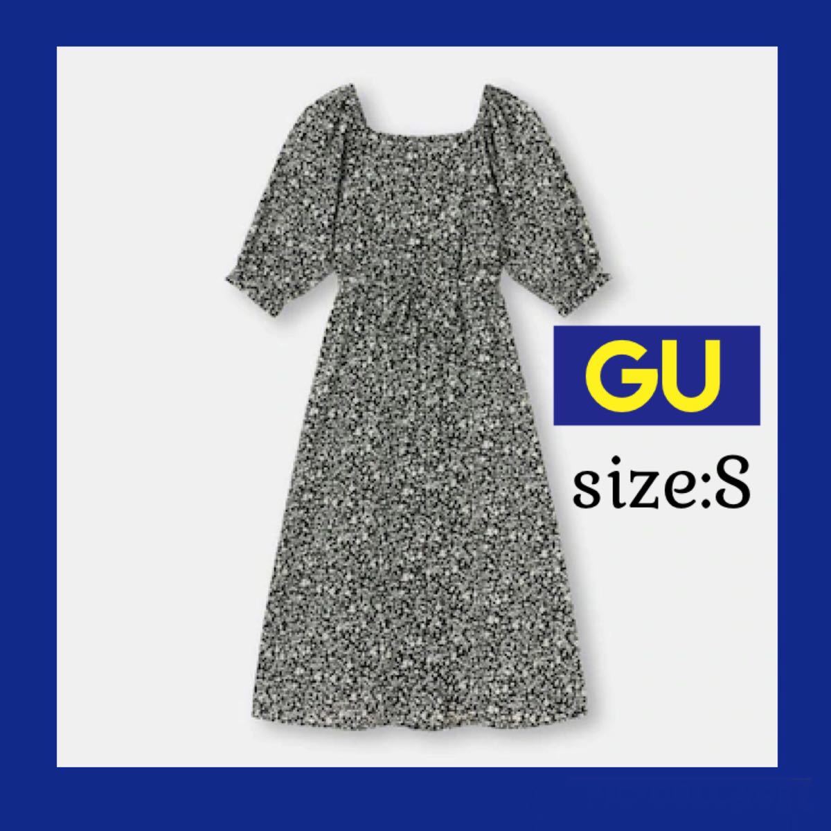 GU ワンピース 花柄（7分袖）