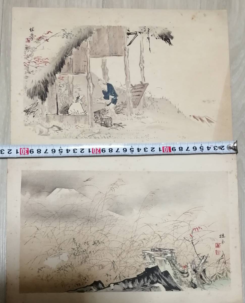 浮世絵 版画 2枚 検：国芳 国貞 芳年 広重 英泉 歌麿
