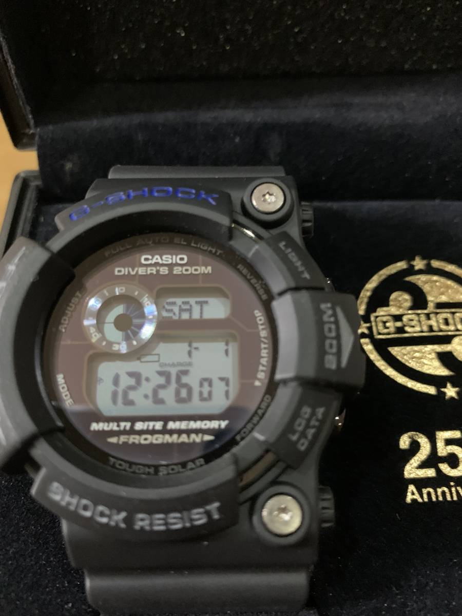 G-SHOCK 【 マスターブルー GW-225C-1JF 】FROGMAN(フロッグマン) 25th記念モデル タフソーラー　ブラック・ブルー・ゴールド_画像6