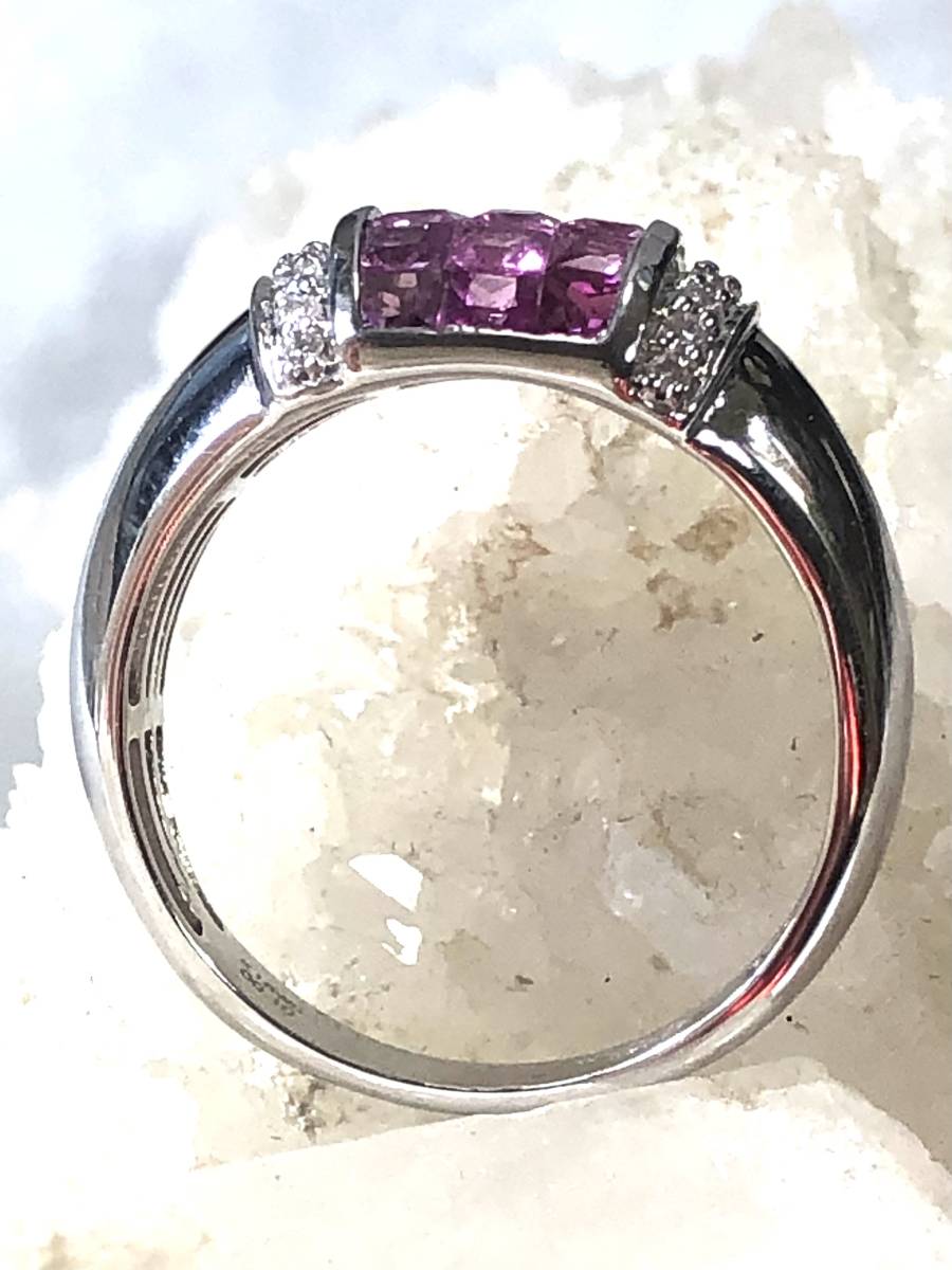 ルビー〜ピンクサファイア K18WGリング | trinityclearwater.com