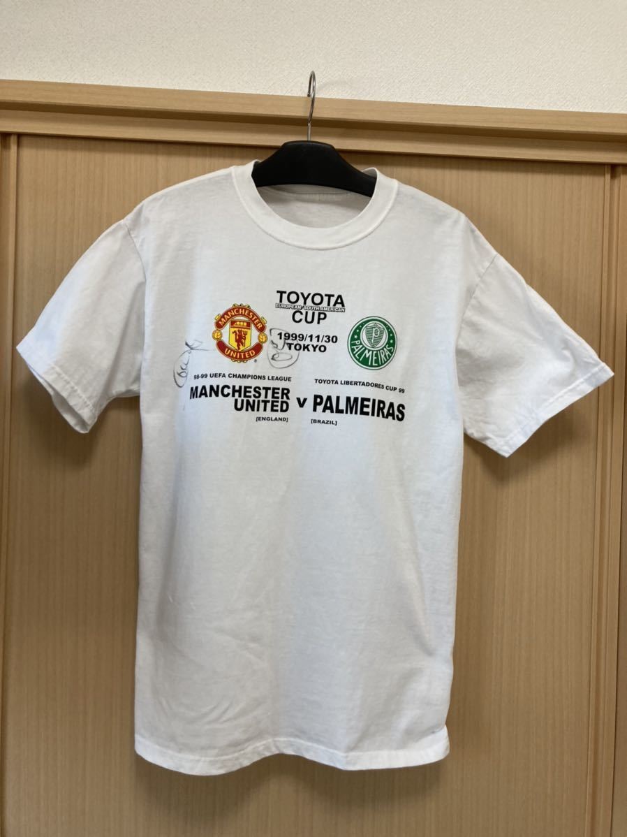 希少 マンチェスターユナイテッド スールシャール ドワイトヨーク サイン入り トヨタカップTシャツ プレミア サッカー 超レア 未使用 