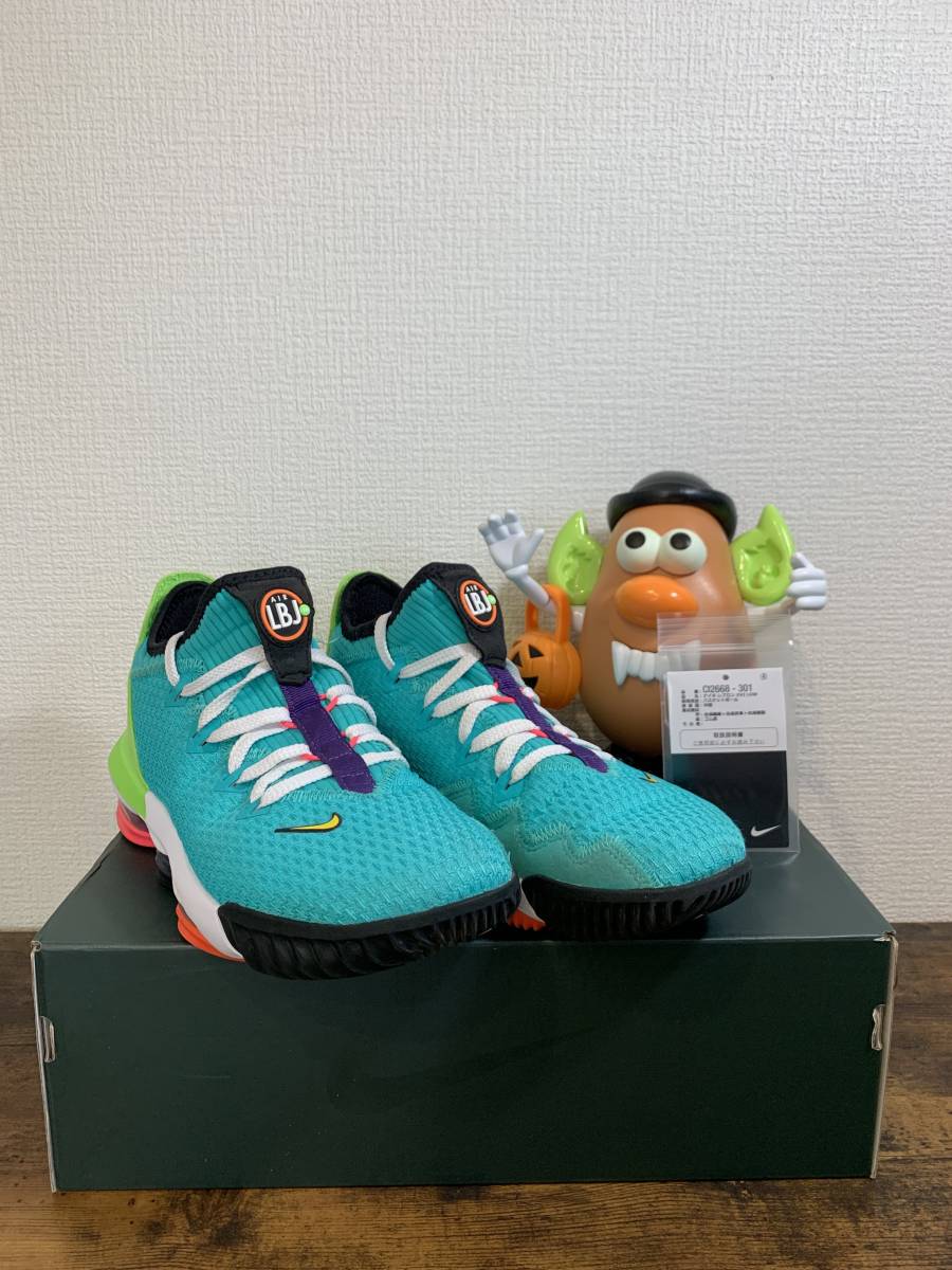 中古美品／送料無料!!【Nike Lebron 16 Low Air Max Trainer 2 Cl2668-301】ナイキ レブロン　ロー　 エアマックストレーナー2