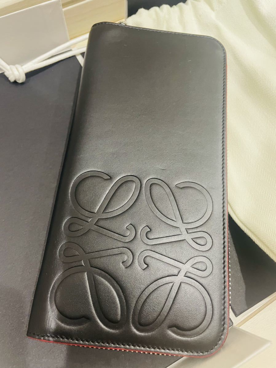 未使用品】訳あり！ロエベ LOEWE WALLET ラウンドファスナー長財布 二