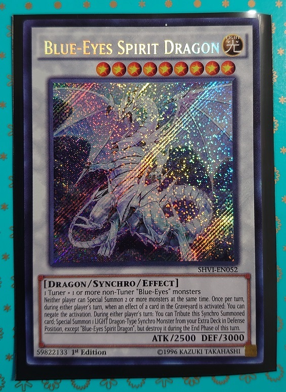 遊戯王 英語版 1st SHVI-EN052 青眼の精霊龍 シークレットレア 遊戯王 英語版 1st SHVI-EN052 青眼の精霊龍 シークレットレア