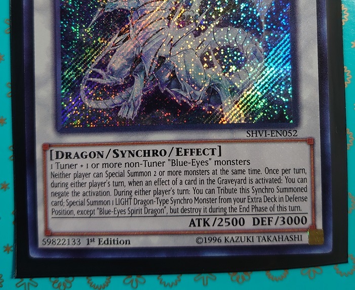 遊戯王 英語版 1st SHVI-EN052 青眼の精霊龍 シークレットレア 遊戯王 英語版 1st SHVI-EN052 青眼の精霊龍 シークレットレア