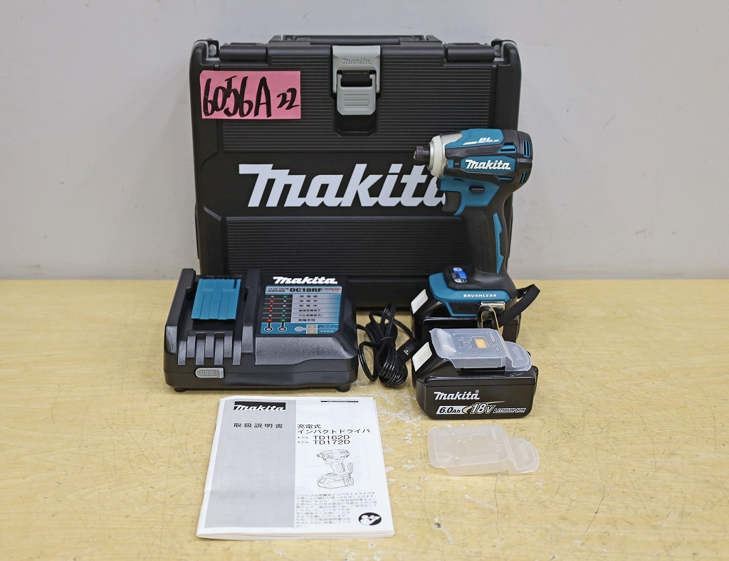 6056A22 未使用 makita マキタ 充電式インパクトドライバ TD172DRGX 