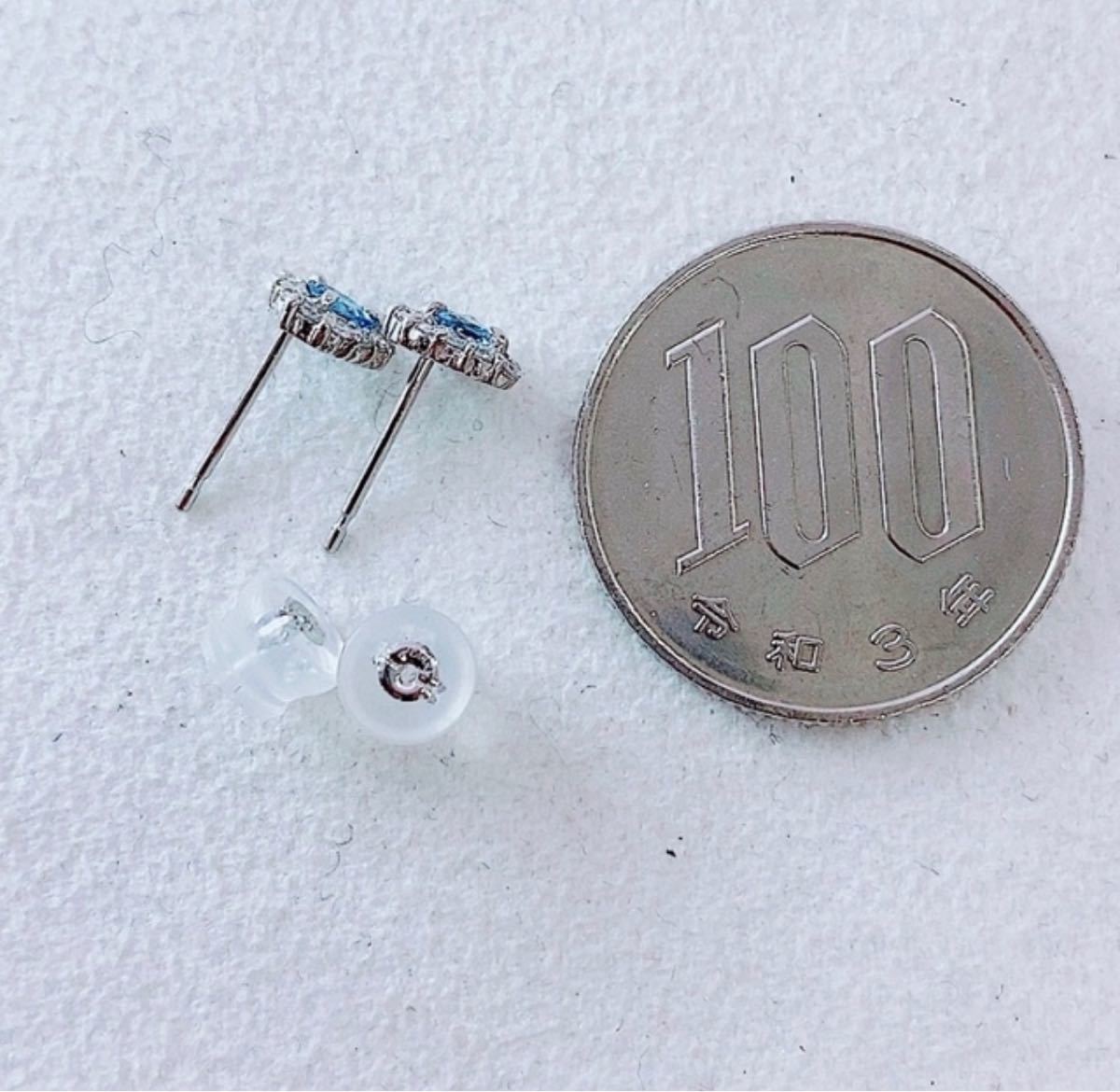 スノーブルー ☆0.20ct☆✨一粒ハートアクアマリンプラチナ