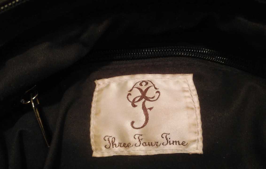 即決☆used☆three four time リボン付き トートバッグ ショルダー
