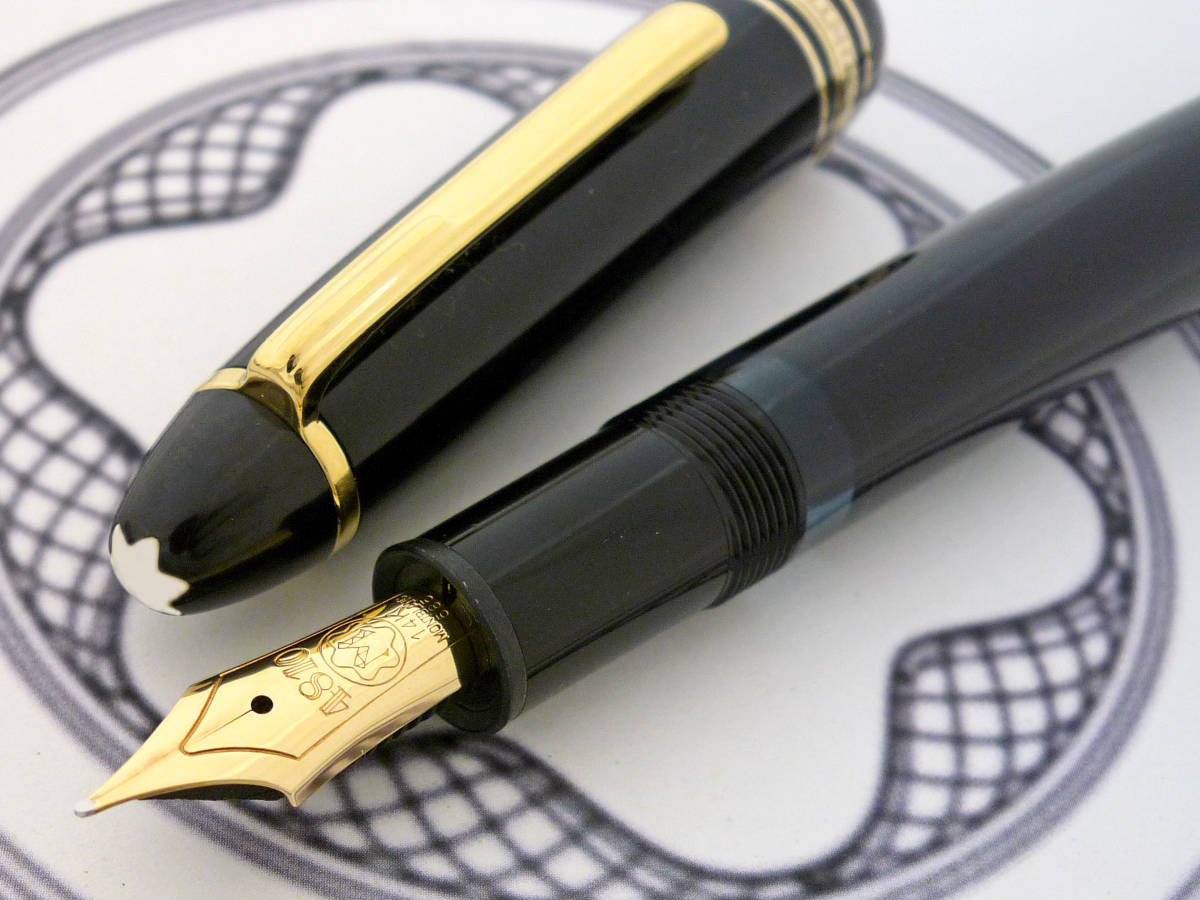 □モンブラン1980s万年筆【146】極美品 使用感極薄 14K 全金 中字