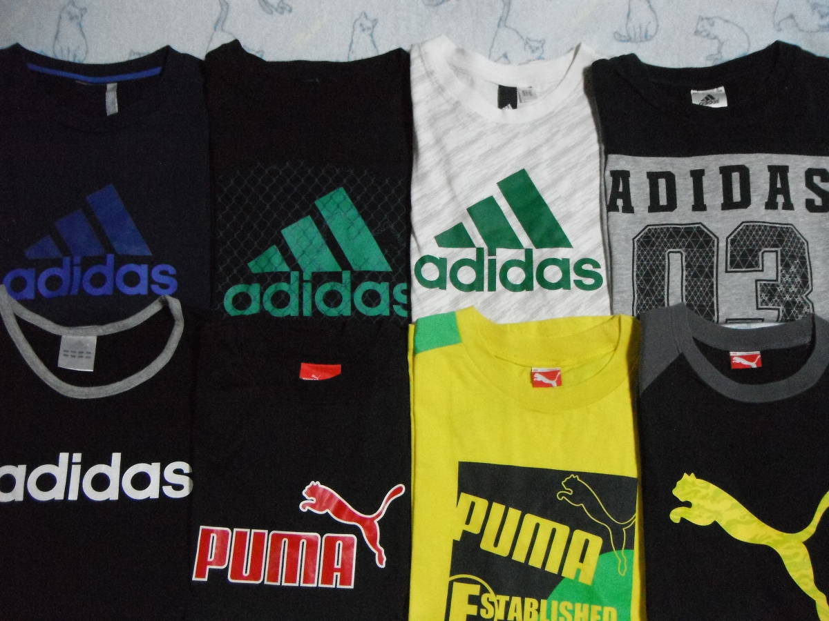 【良品】　adidas・PUMA　半袖Tシャツ ＆ ノースリーブ　８枚　サイズ １５０_画像1