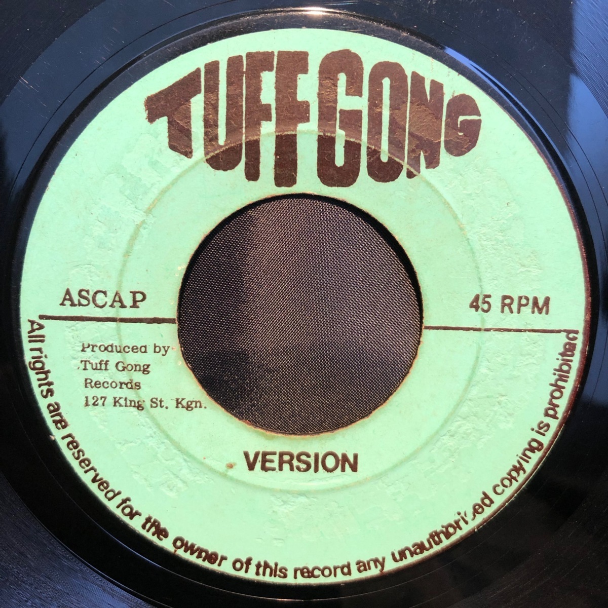 Bob Marley & The I Threes & Wailers / Belly Full 7inch Tuff Gong_画像3