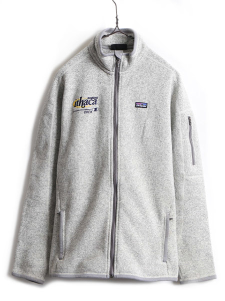 14年製 ■ パタゴニア ベターセーター ジャケット ( レディース L ) 古着 Patagonia フルジップ フリース ジャンパー ブルゾン 杢 灰 企業