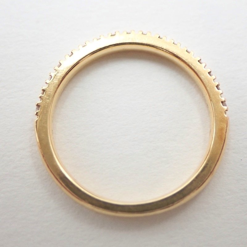 ベルシオラ K18YG ダイヤモンドリング 指輪 サイズ1号 重量1.3g D0.1ct BELLESIORA_画像5