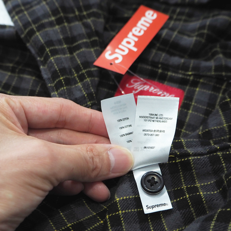 短納期対応 新品未使用正規品supreme フードネルシャツ フード付き