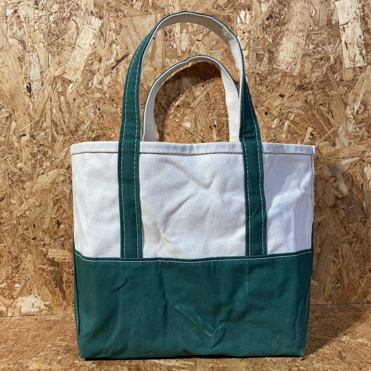 L.L.Bean BEAMS トート バッグ M 緑 コラボ 別注 限定 ビームス エルエルビーン BOAT AND TOTE_画像2