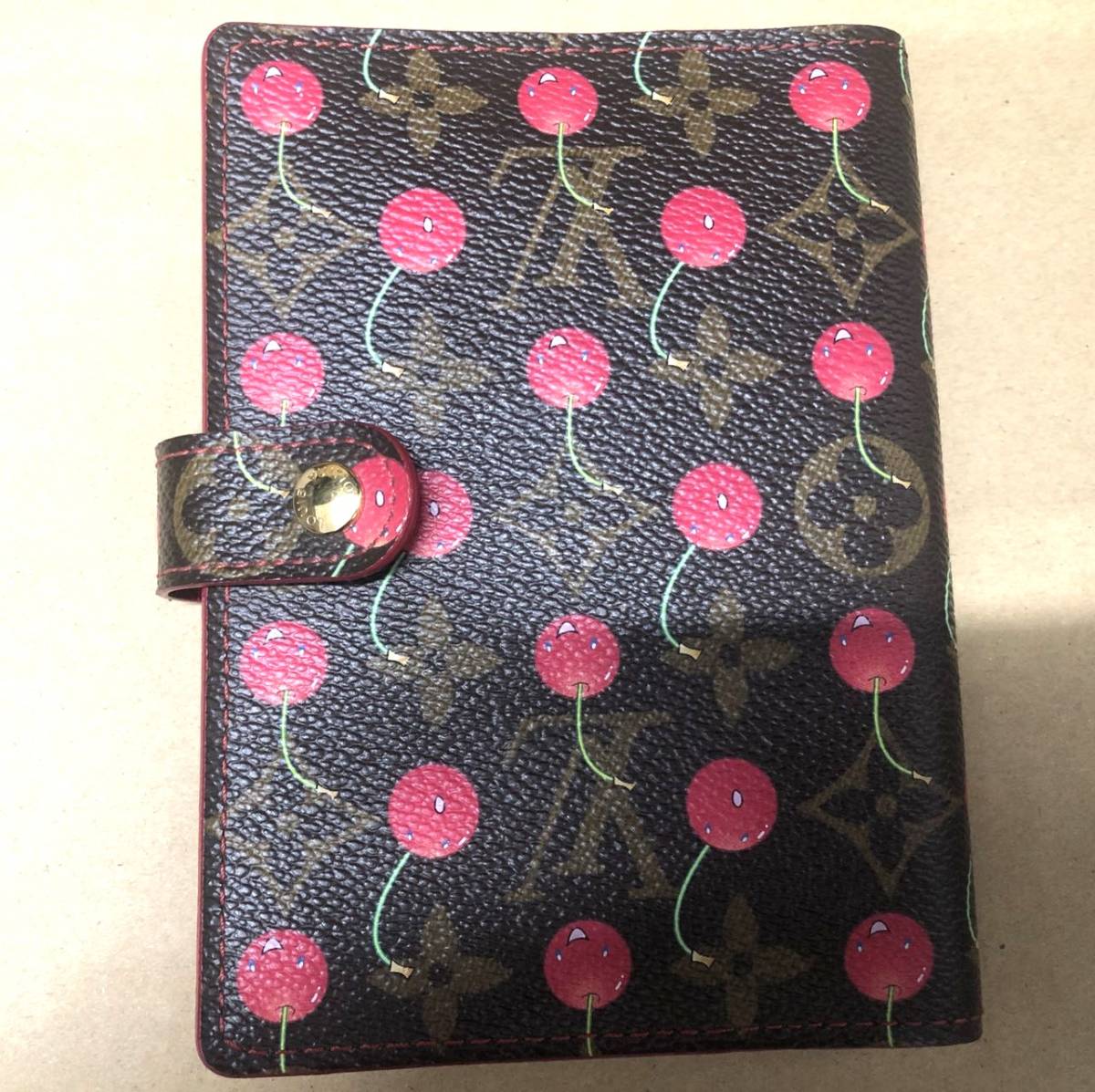 美品 LOUIS VUITTON ルイヴィトン 手帳カバー モノグラム チェリーメモ