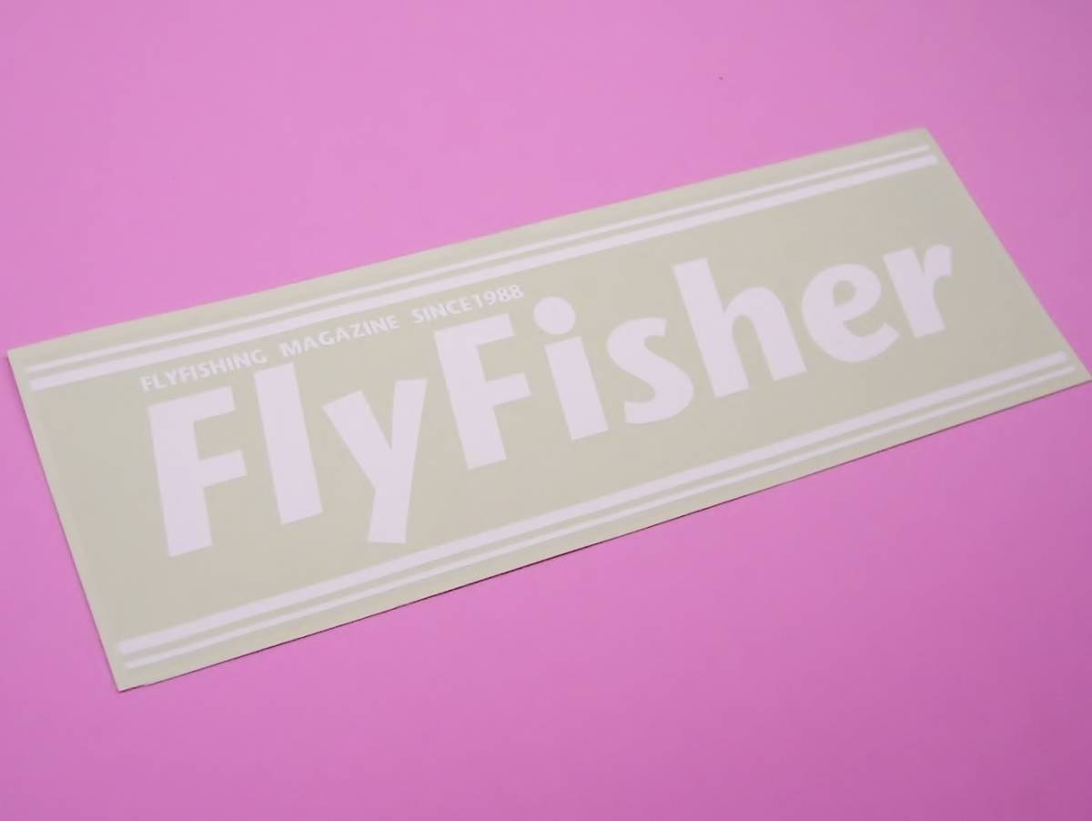 フライ フィッシャー マガジン Fly Fisher 誌 クリア地 ステッカー 257×88mm シール_画像1