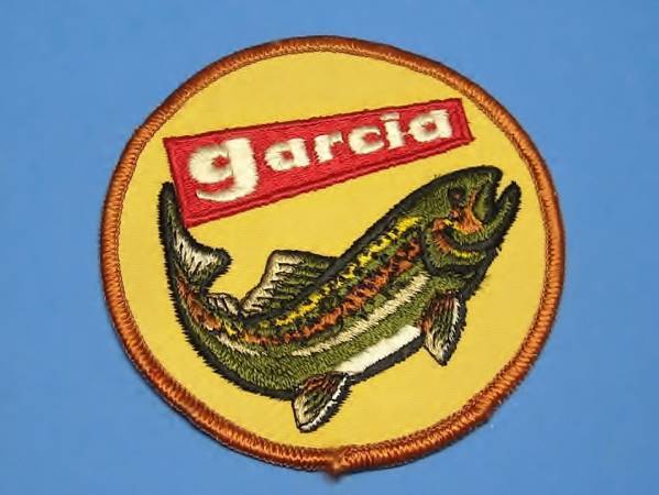  Abu Garcia rainbow . Rainbow trout Abu Garcia badge diameter 89mm