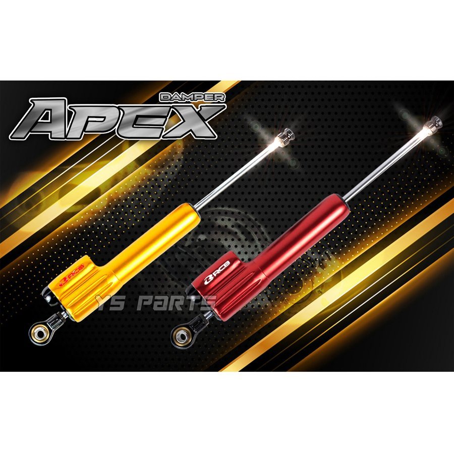 [110mm stroke ]RCB height rigidity forged all-purpose steering damper gold SX250S Katana /GPZ750R/GSF1200/V-MAX/VMAX/FZX750 and so on [13 -step adjustment ]