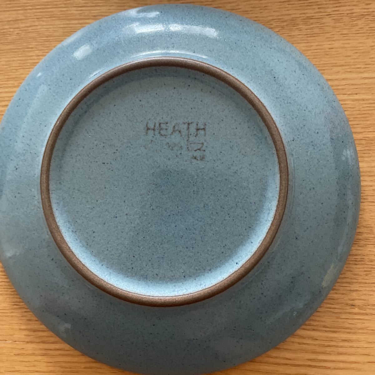 中古　ヒースセラミックス　小皿　直径　17cm 程度　4枚セット　ターコイズ　カラー　HEATH CERAMICS_画像3