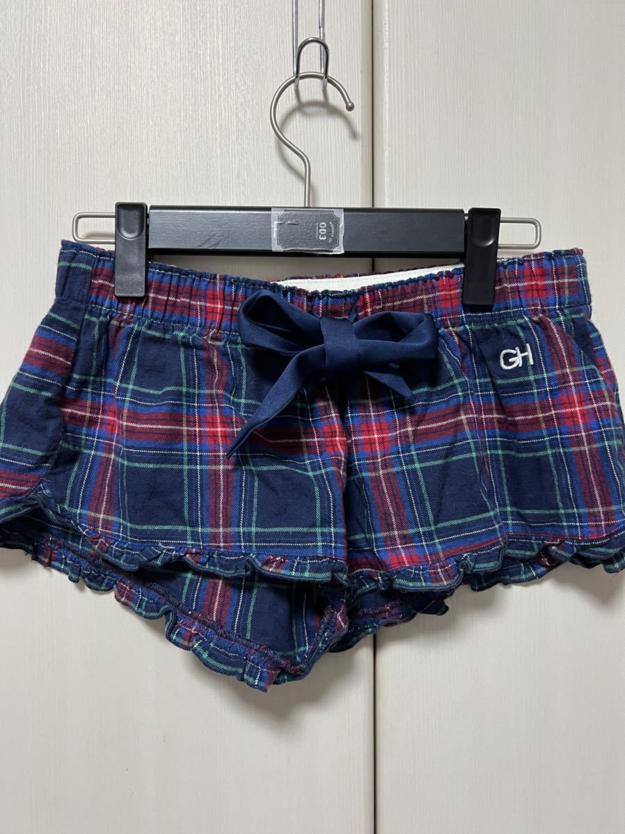 新品　GILLY HICKS　ギリーヒックス　ショートパンツ　ルームウエア　チェック　Sサイズ_画像1