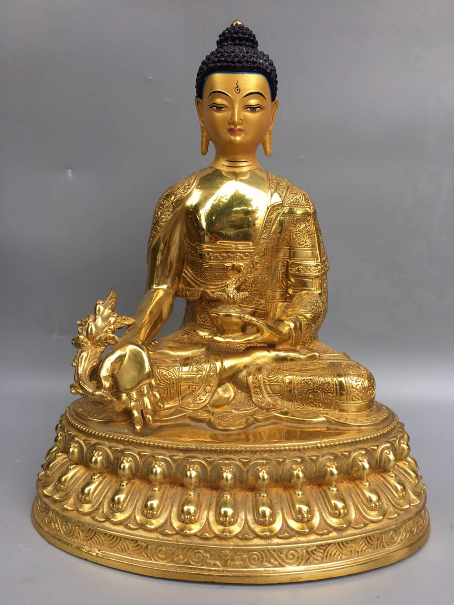 収蔵家蔵・ 銅製・塗金・釋迦牟尼像』具置物・古賞物・古美術品・家族 ...