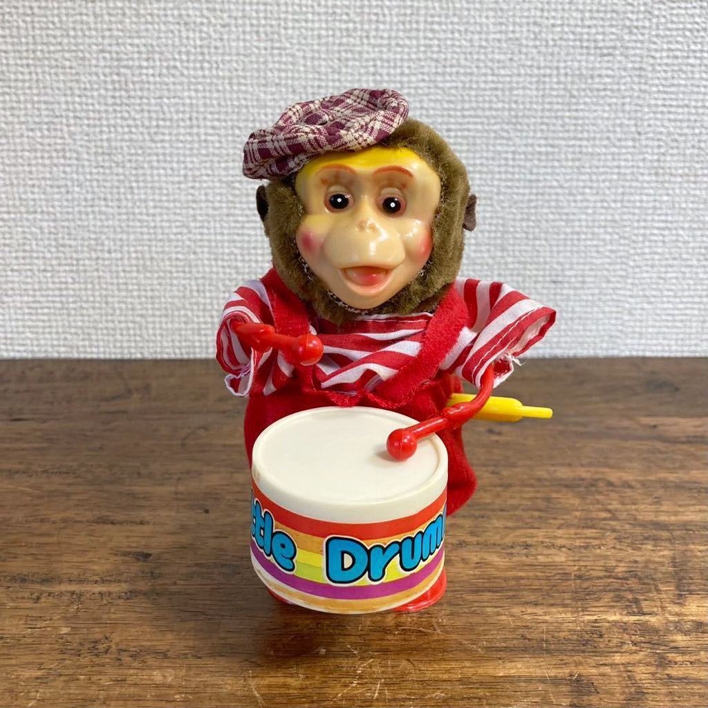  retro toy musical Monkey box attaching drum monkey zen my doll Lovery Monkey Rav Lee cymbals Monkey antique . futoshi hand drum musical instruments 