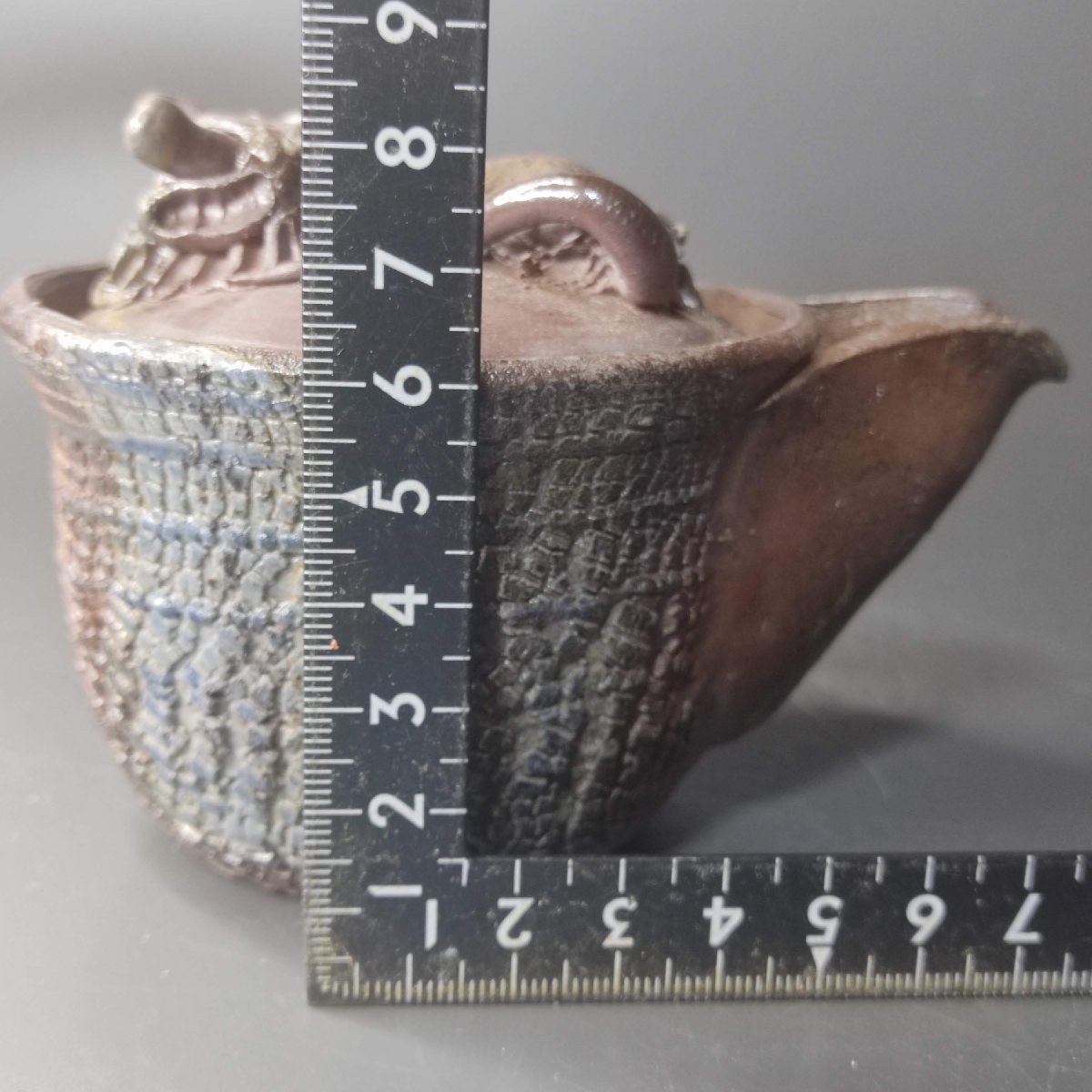 猪俣政昭 備前焼 裂紋龍宝瓶 急須 茶器 未使用新品/66ca17 猪俣政昭 備前焼 裂紋龍宝瓶 急須 茶器 未使用新品/66ca17
