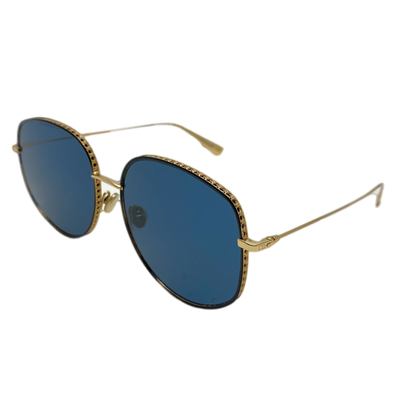 Christian Dior Christian * Dior tia Drop солнцезащитные очки голубой × Gold б/у A[. магазин ломбард S0536]